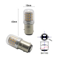 2.5 WATTS - 10-30 volts - CAR LED SIGNAL Light - BAY15D/1157 - white Dual Light - D18*43mm - G18C-39L-1157-W - AZLED